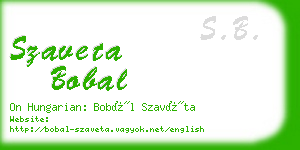szaveta bobal business card